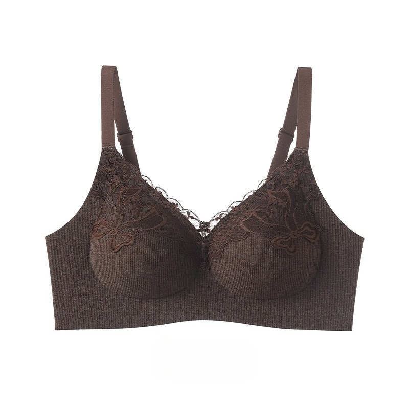 Lace Bralette Set - Damen-Bralette aus gerippter Spitze, ohne Bügel,